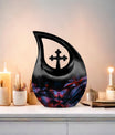 Artistic Mystic Butterfly Aura Urn, 10-Inch Cross