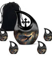 Black Raven Funeral Urn for Human Ashes - Cremations Urns For Adults