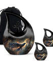 Black Raven Funeral Urn for Human Ashes - Cremations Urns For Adults