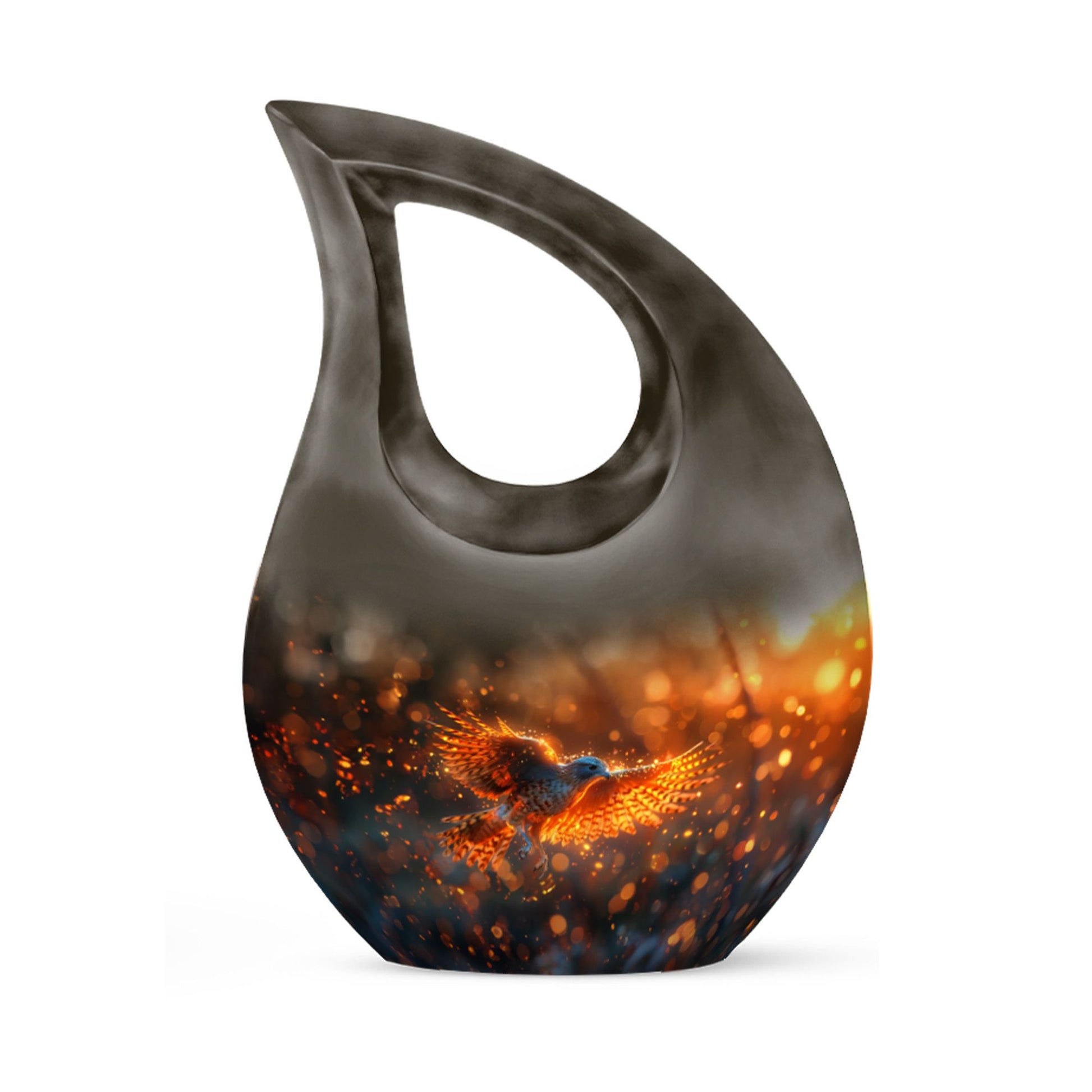 Elegant Phoenix Bird Cremation Urn - Unique Memorial Keepsake for Ashes