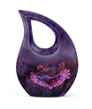 Purple Owl Cremation Urn for Human Ashes - Memorial Urn for Burial