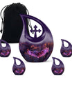 Purple Owl Cremation Urn for Human Ashes - Memorial Urn for Burial
