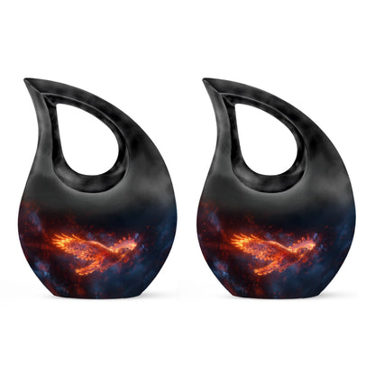 Phoenix Eagle Nebula Urn with Cross Drop design,