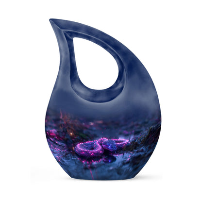 Purple Personalized Snake Cremation Urn for Adults - 10-inch, 200 cu in - Yatskia