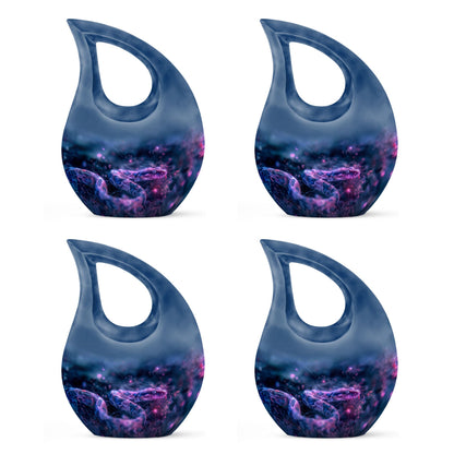 Blue Personalized Snake Cremation Urn for Human Ashes - 10-inch, 200 cu in - Yatskia