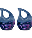 Mystic Blue Snake Cremation Urns For Human Ashes - Funeral Urns For Ashes