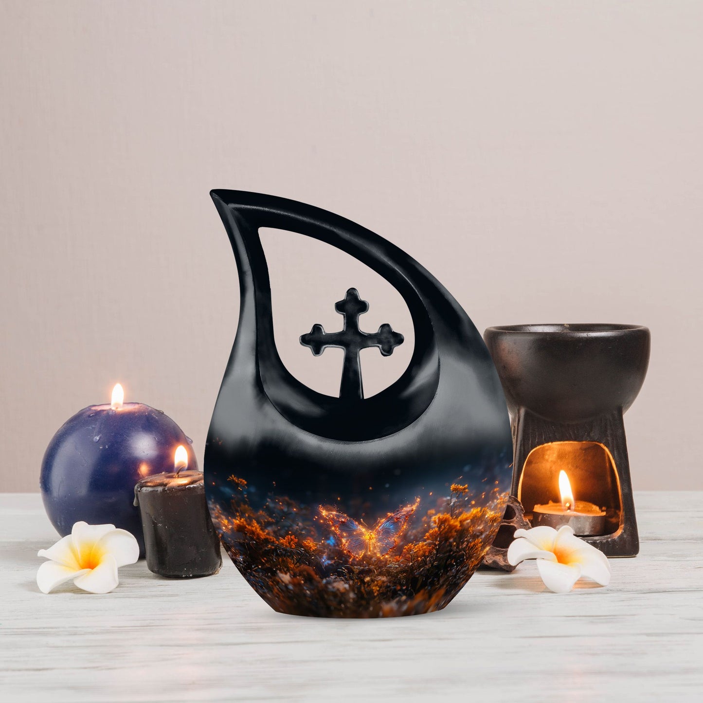 10 inch Luminous Firefly Garden Urn for human ashes