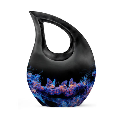 Personalized Butterfly Cremation Urn for Human Ashes - 10-inch, 200 cu in - Yatskia