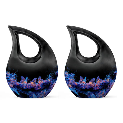 Personalized Butterfly Cremation Urn for Human Ashes - 10-inch, 200 cu in - Yatskia