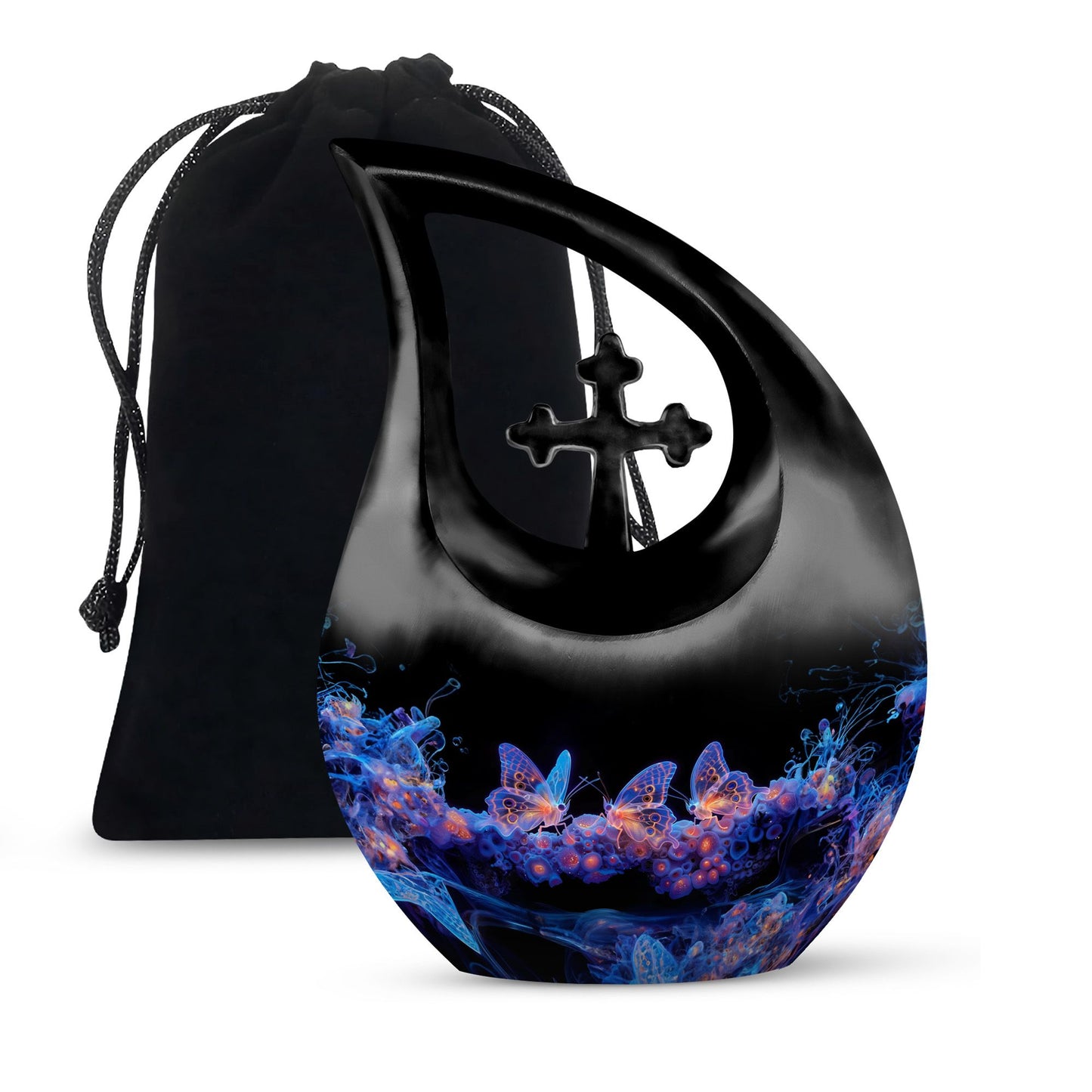 10-inch Neon Butterfly Nebula Urn,