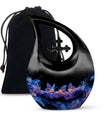 Neon Butterfly Nebula Black Urns - Butterfly Urns For Memorial
