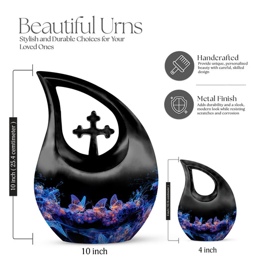10-inch Neon Butterfly Nebula Urn,