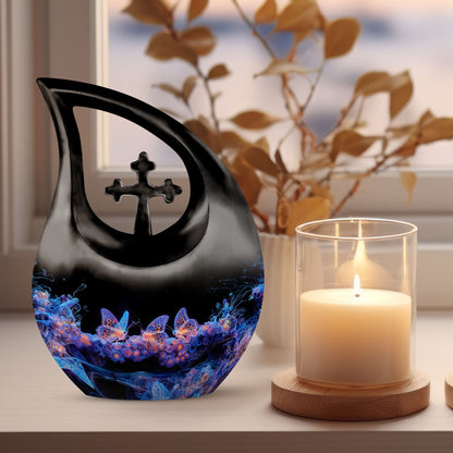 10-inch Neon Butterfly Nebula Urn,