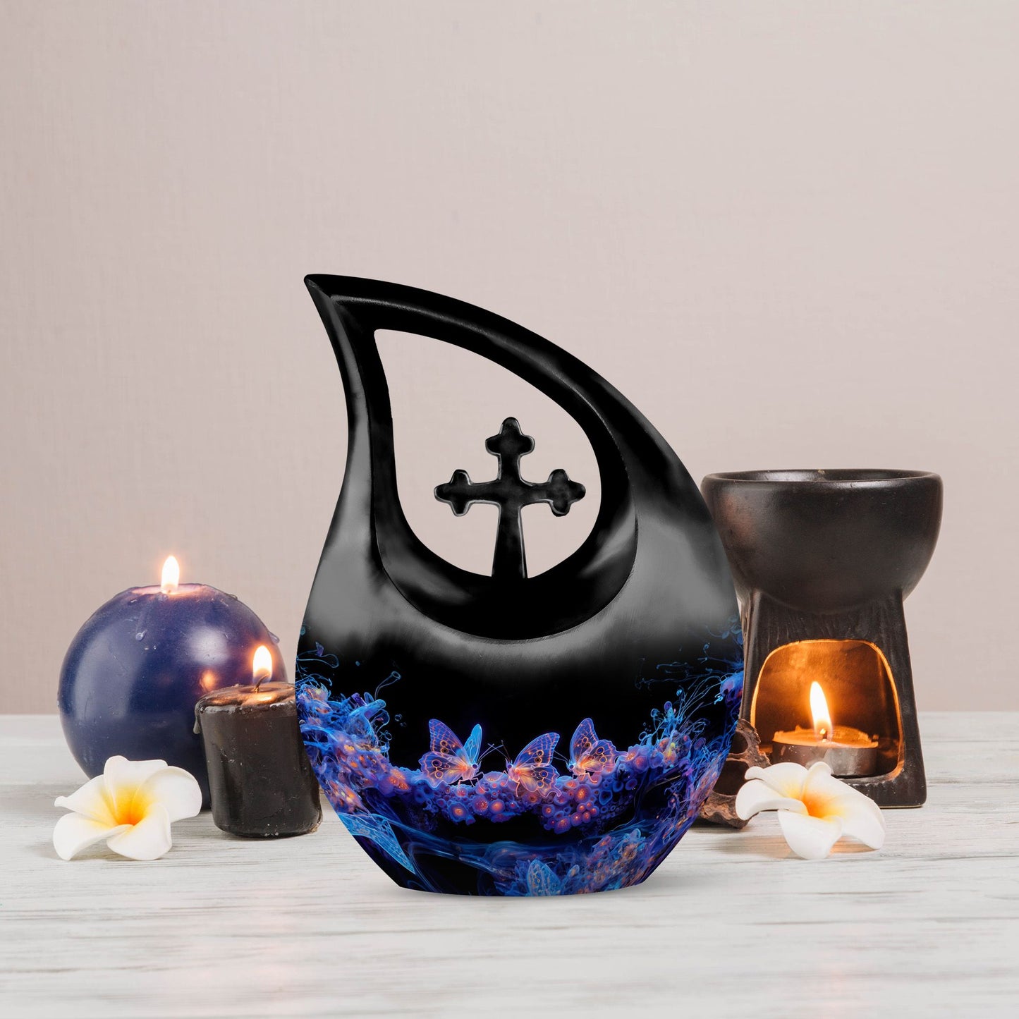 10-inch Neon Butterfly Nebula Urn,