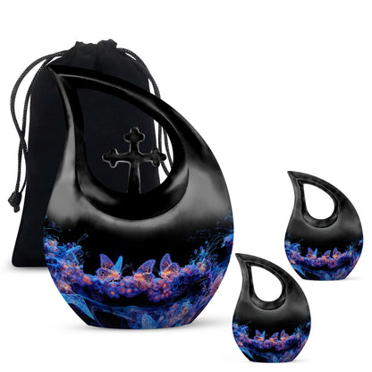 Personalized Butterfly Cremation Urn for Human Ashes - 10-inch, 200 cu in - Yatskia
