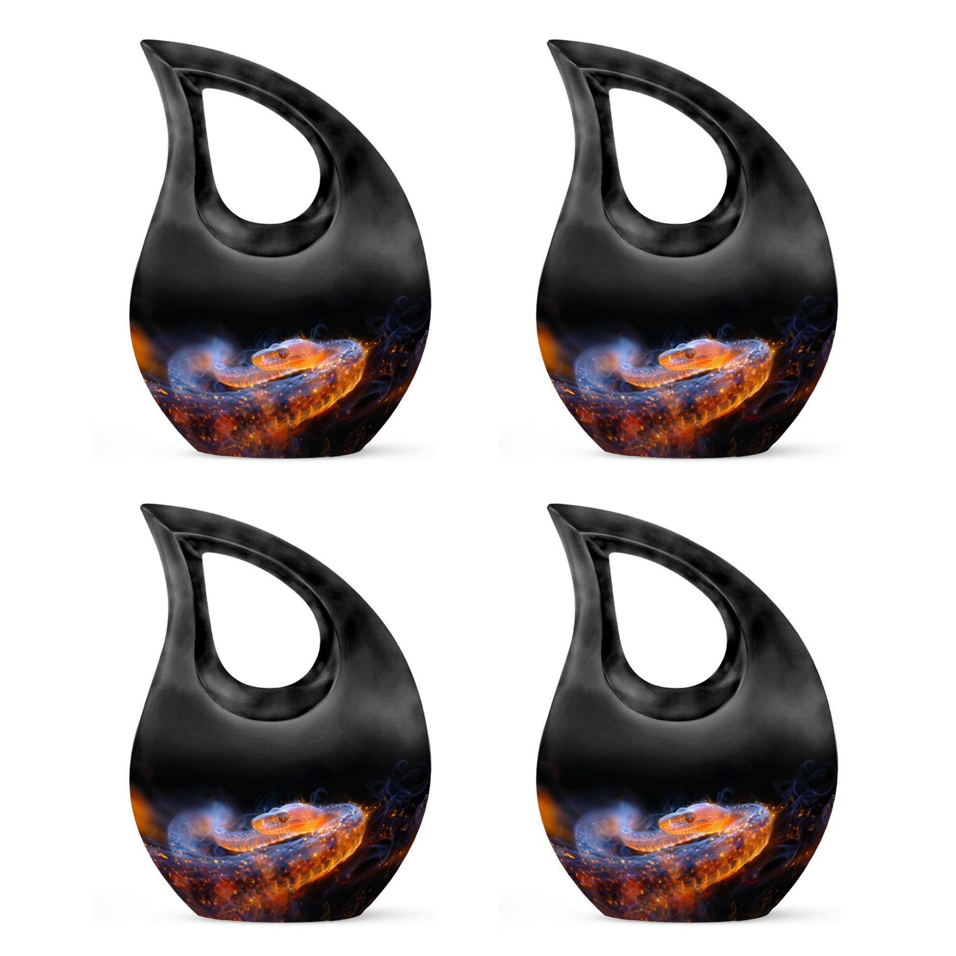 10-inch Fiery Serpent Fantasy Cross Drop urn,