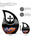 10-inch Fiery Serpent Fantasy Cross Drop urn,