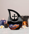 10-inch Fiery Serpent Fantasy Cross Drop urn,