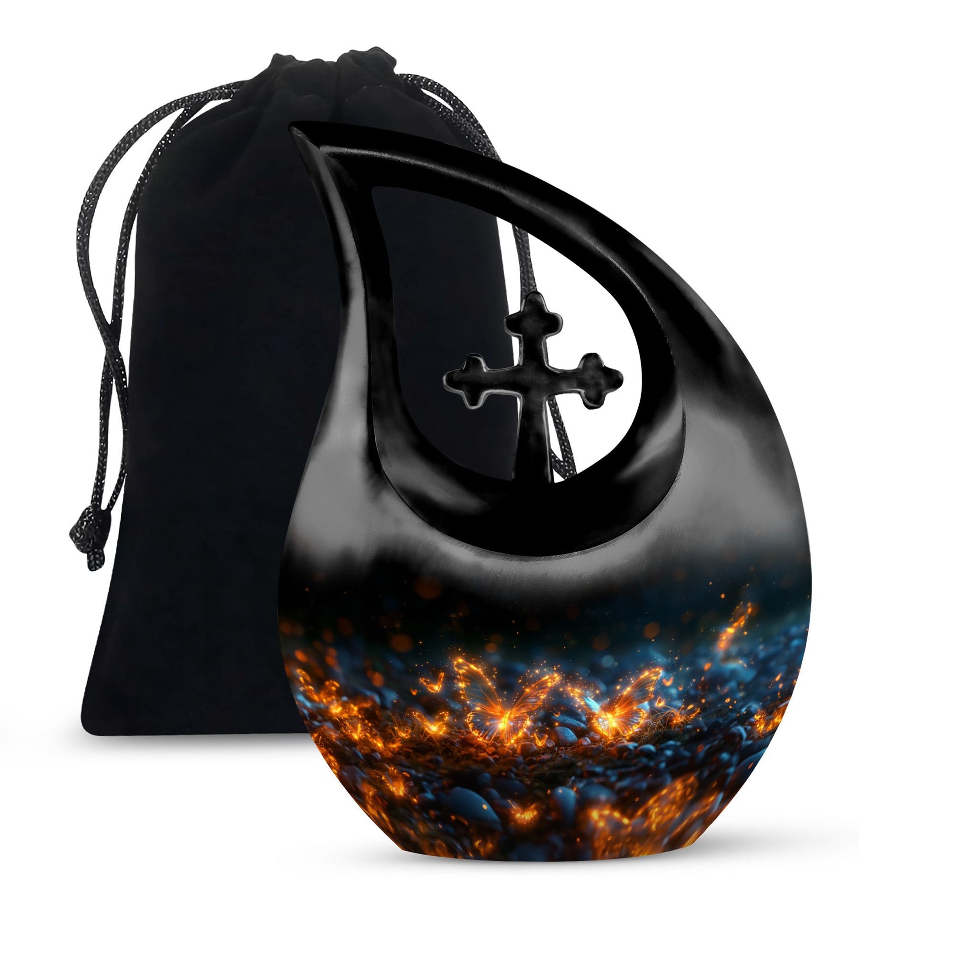 10 Inch Incandescent Butterfly Dreams Urn, Cross