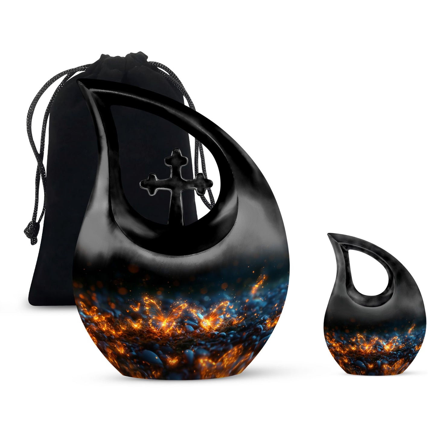 10 Inch Incandescent Butterfly Dreams Urn, Cross