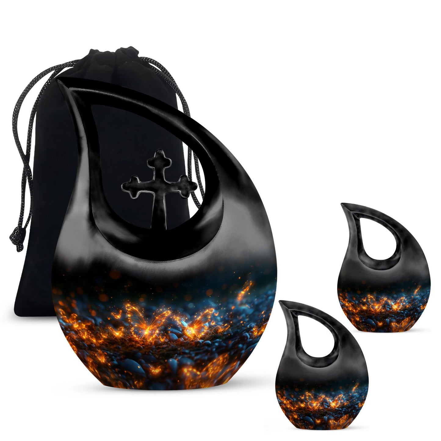 Personalized Butterfly Cremation Urn for Adult - 10-inch, 200 cu in - Yatskia