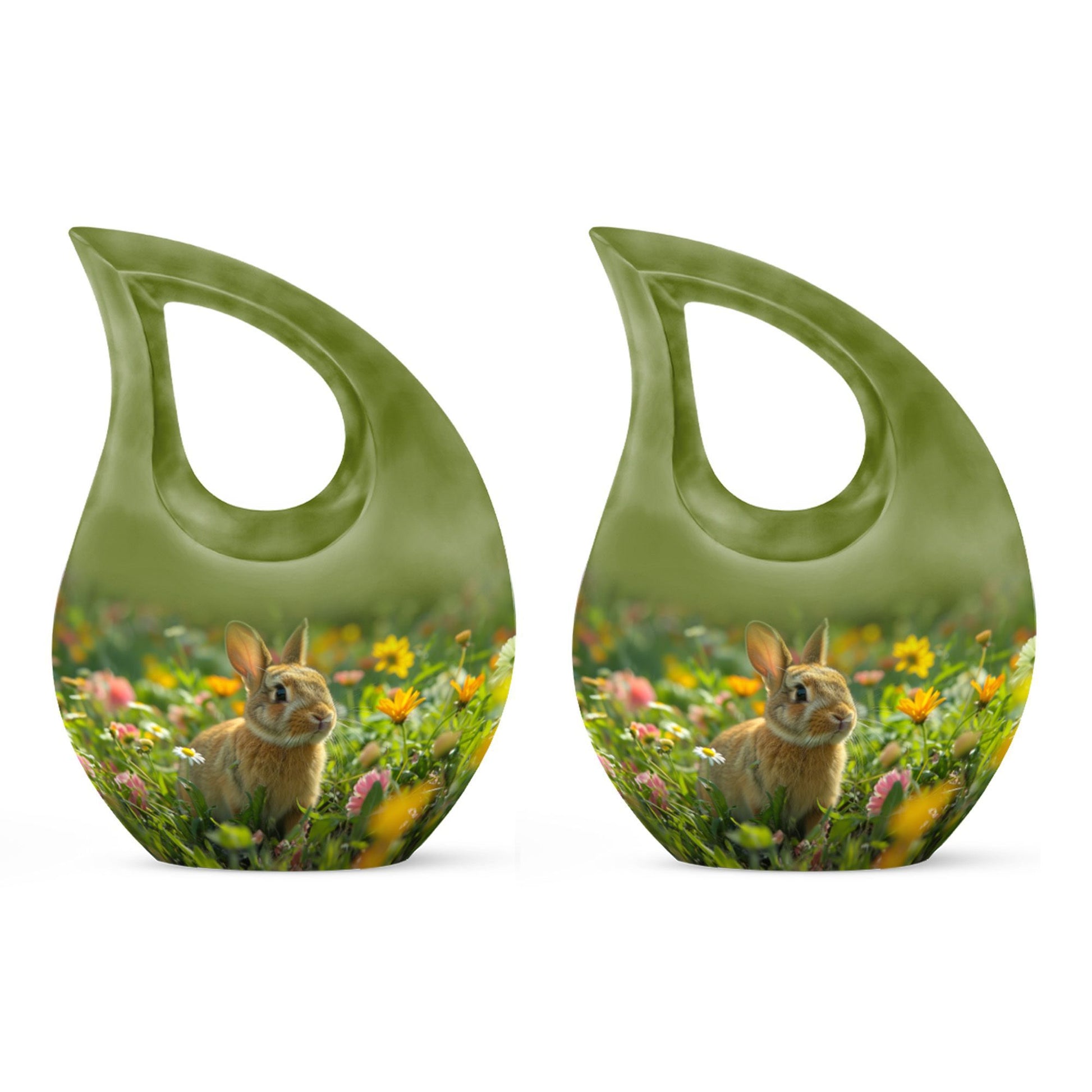 Springtime Bunny Bliss 10-inch Cross Drop urn 