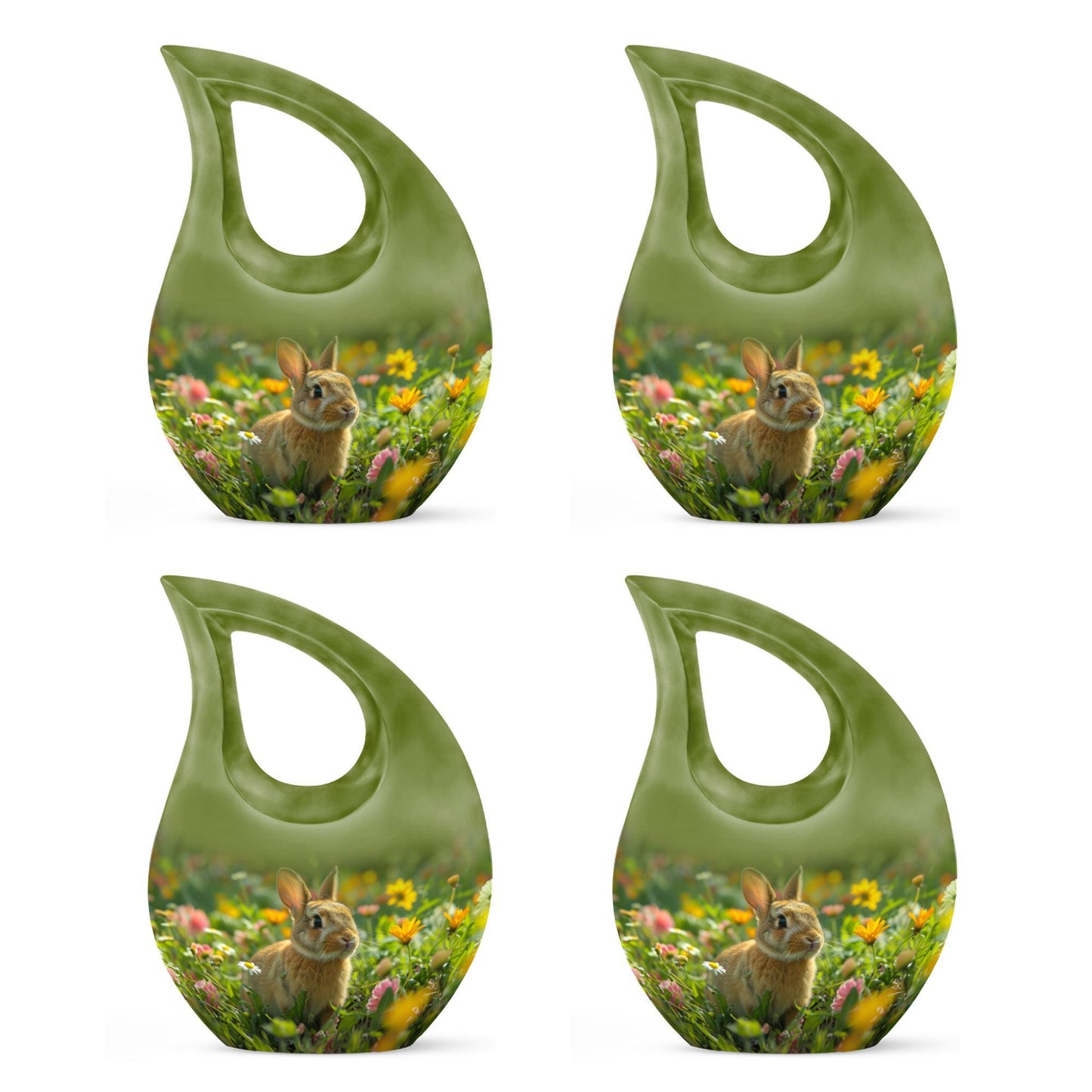 Springtime Bunny Bliss 10-inch Cross Drop urn 