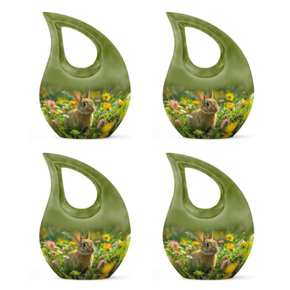 Springtime Bunny Bliss 10-inch Cross Drop urn 