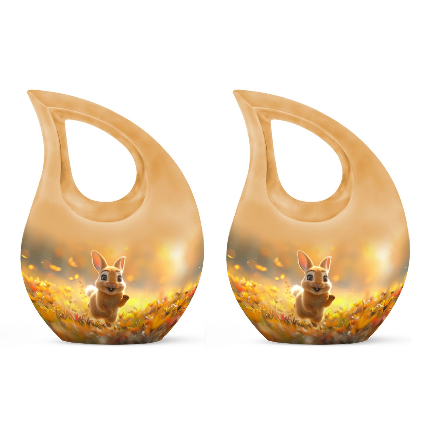 Joyful Meadow Hop Urn, a small Cross Drop 