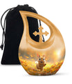 Golden Bunny Cremation Urns For Human Ashes For Mom and Dad