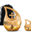Golden Bunny Cremation Urns For Human Ashes For Mom and Dad