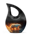 Fierce Polar Bear Urn - Bear Funeral Large Cremation Urns For Ashes