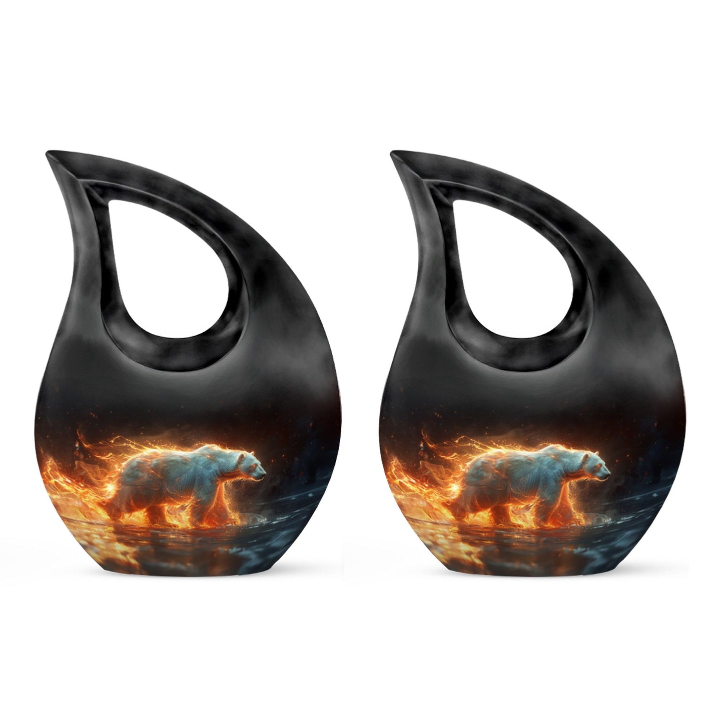 Personalized Bear Cremation Urn for Human Ashes - 10-inch, 200 cu in - Yatskia