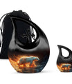 Fierce Polar Bear Urn - Bear Funeral Large Cremation Urns For Ashes