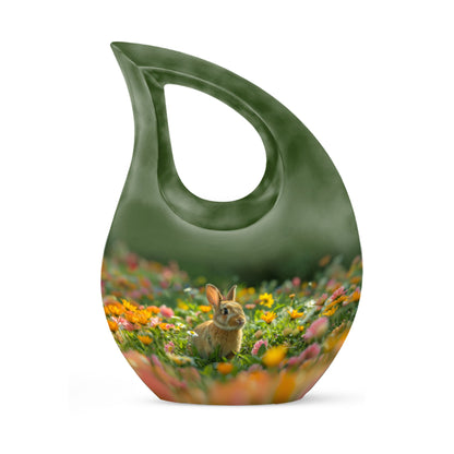 Personalized Rabbit Cremation Urn for Pet Ashes - 10-inch, 200 cu in - Yatskia