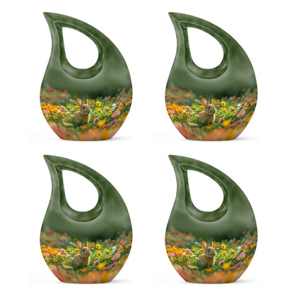 Personalized Rabbit Cremation Urn for Pet Ashes - 10-inch, 200 cu in - Yatskia