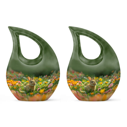 Personalized Rabbit Cremation Urn for Pet Ashes - 10-inch, 200 cu in - Yatskia