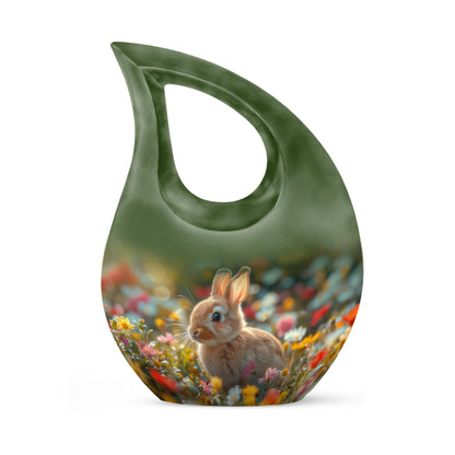 Personalized Rabbit Cremation Urn for Pet Ashes - 10-inch, 200 cu in - Yatskia