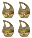 Golden Bunny Memorial Urn For Ashes - Rabbit Urns Funeral Large Urns