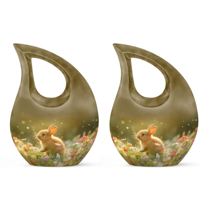 10 inch Sunlit Daisy Hopper cross-drop urn for human ashes,