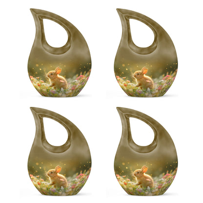 10 inch Sunlit Daisy Hopper cross-drop urn for human ashes,