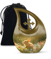 Golden Bunny Memorial Urn For Ashes - Rabbit Urns Funeral Large Urns