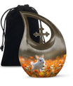 White Bunny Memorial Urn - Rabbit Funeral Large Cremation Urns For Women