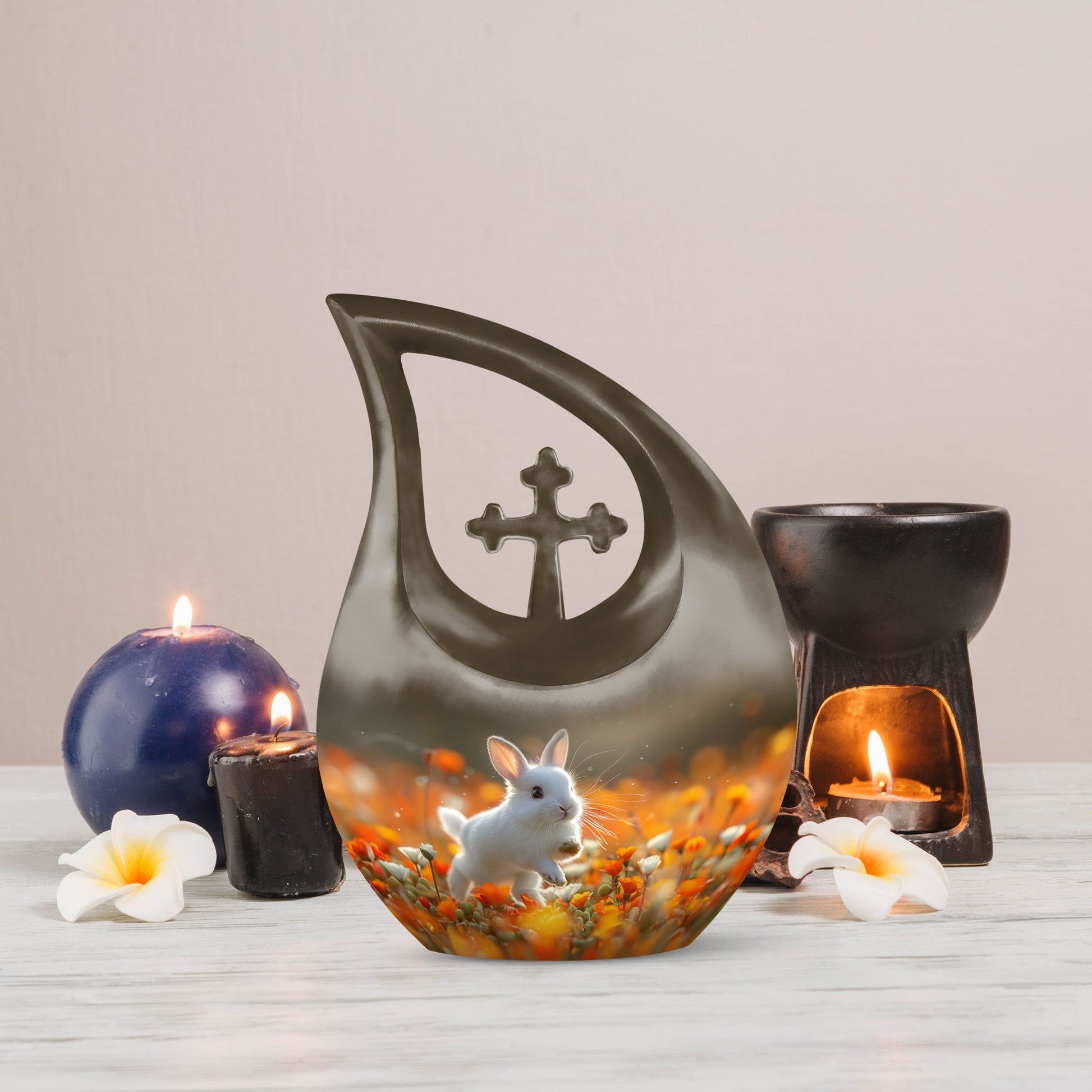 Luxury 10 inch Ebullient Marigold Frolic urn 