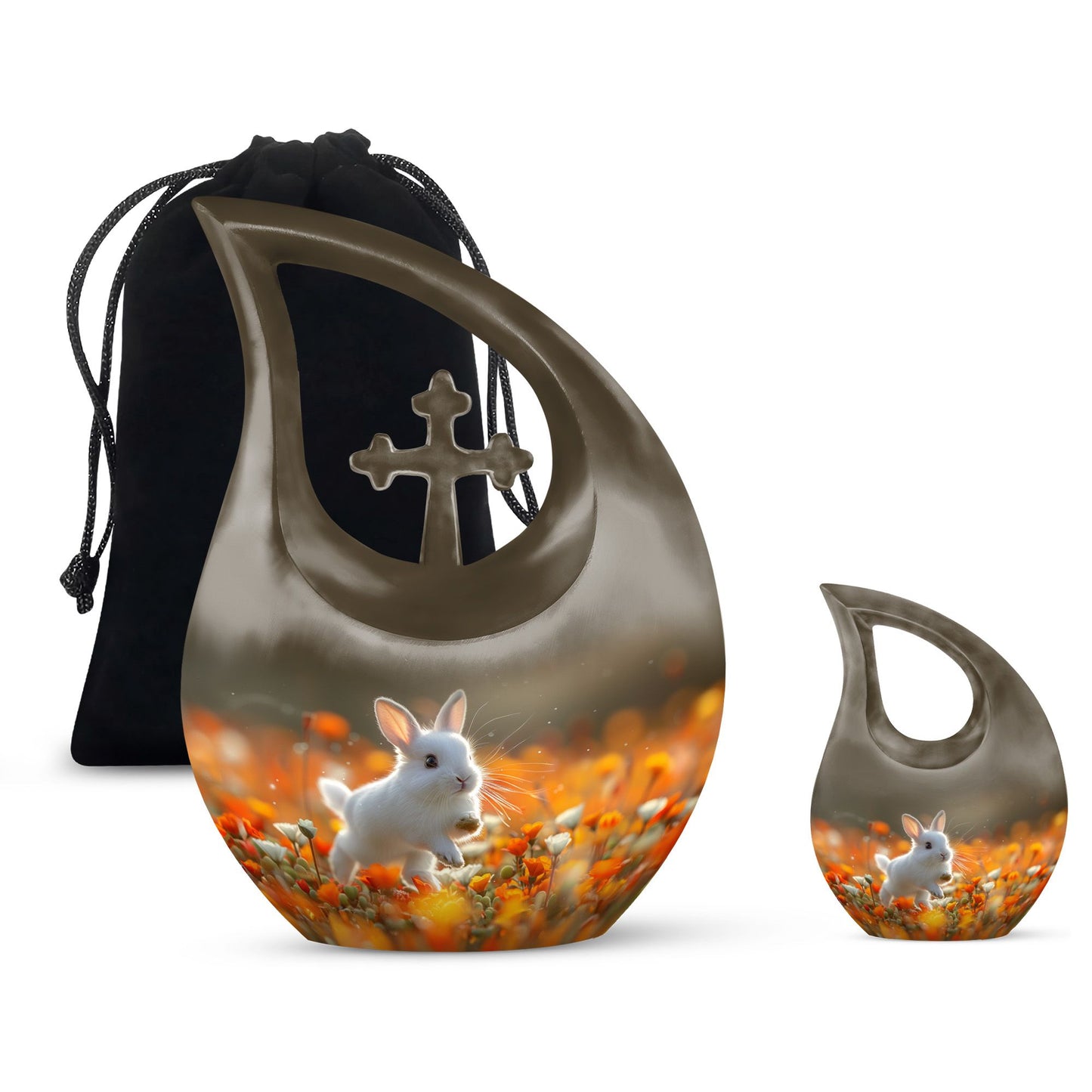 Luxury 10 inch Ebullient Marigold Frolic urn 
