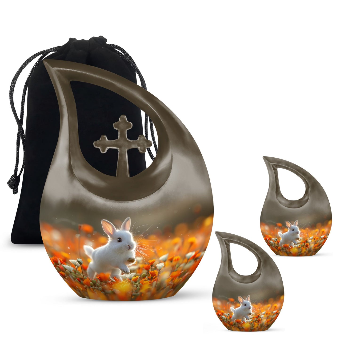 Luxury 10 inch Ebullient Marigold Frolic urn 