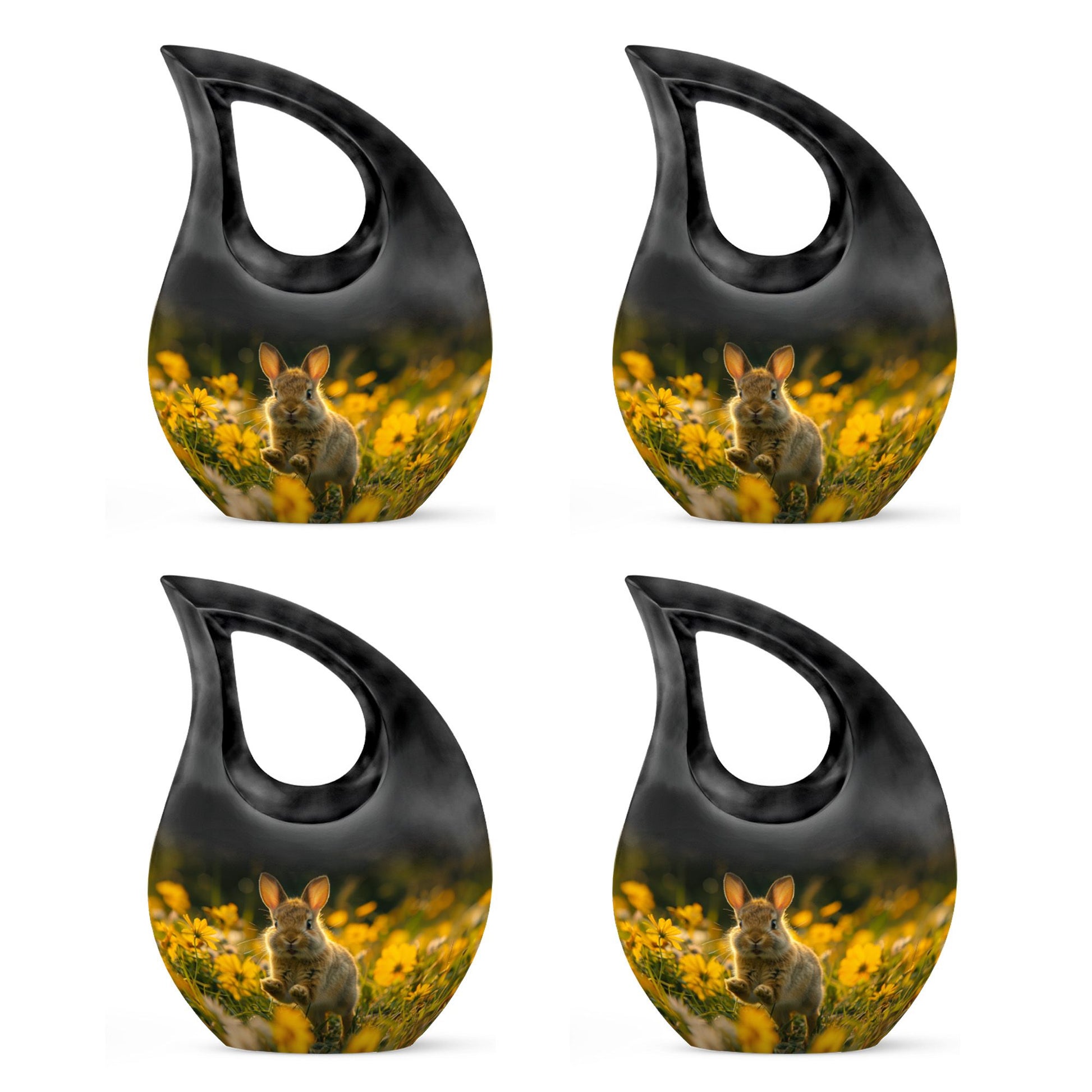 Bunny Rabbit Urn For Cremation - Rabbit Funeral Large Urns For Ashes