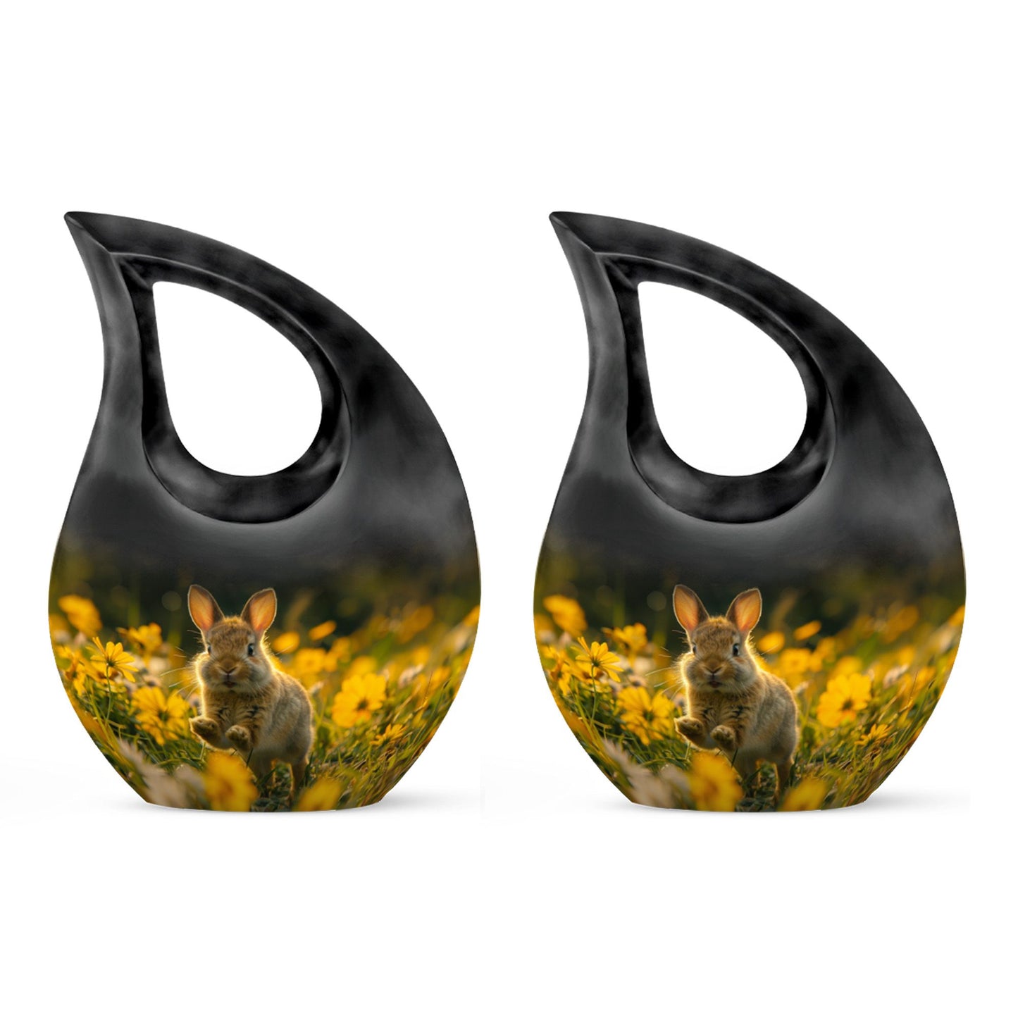 Personalized Rabbit Cremation Urn for Pet Ashes - 10-inch, 200 cu in - Yatskia