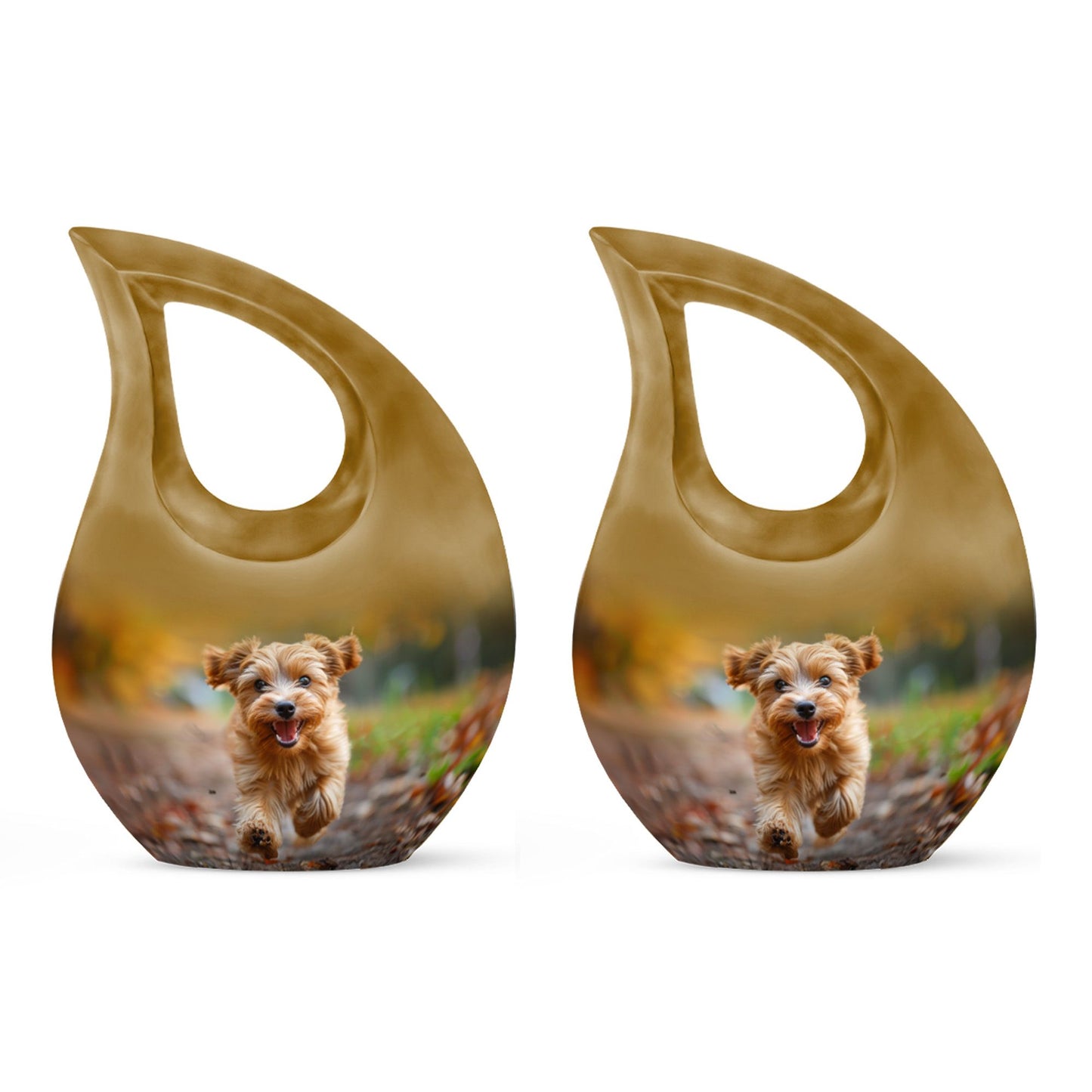 10 Inch Autumn Frolic Delight Urn with Cross Drop