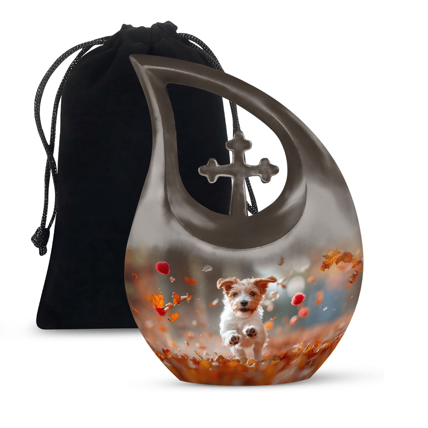 10-inch Harvest Pup Frolic Urn 